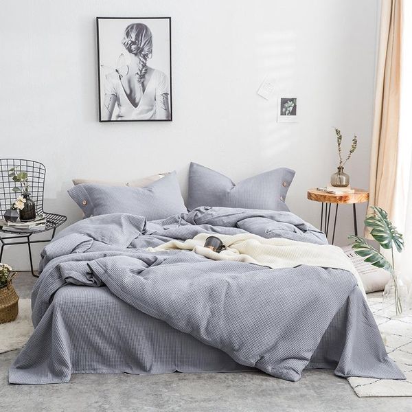 luxury 100% cotton classic waffle lattice bedding set soft tassels duvet cover set bed sheet pillowcases king 4pcs size
luxury 100% cotton classic waffle lattice bedding set soft tassels duvet cover set bed sheet pillowcases king 4pcs size