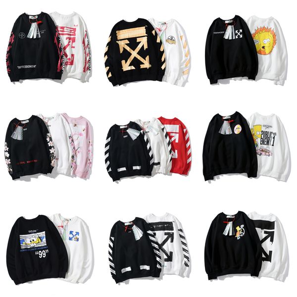 20ss autumn / winter tide off wine red classic arrow white men's and women's pullover round neck sweater couple's wear ow, Black
20ss autumn / winter tide off wine red classic arrow white men's and women's pullover round neck sweater couple's wear ow, Black