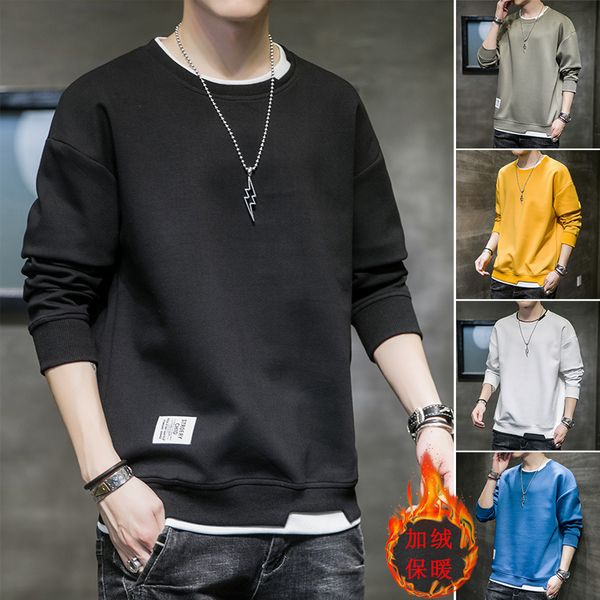 autumn and winter plush sweater fashion brand loose long sleeve bottomed shirt round neck korean thickened casual men's sportswear, Gray
autumn and winter plush sweater fashion brand loose long sleeve bottomed shirt round neck korean thickened casual men's sportswear, Gray