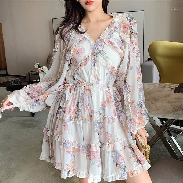 casual dresses women flower print chiffon dress spring autumn fashion ruffles female v-neck loose waist holiday mini vestidos1, Black;gray
casual dresses women flower print chiffon dress spring autumn fashion ruffles female v-neck loose waist holiday mini vestidos1, Black;gray