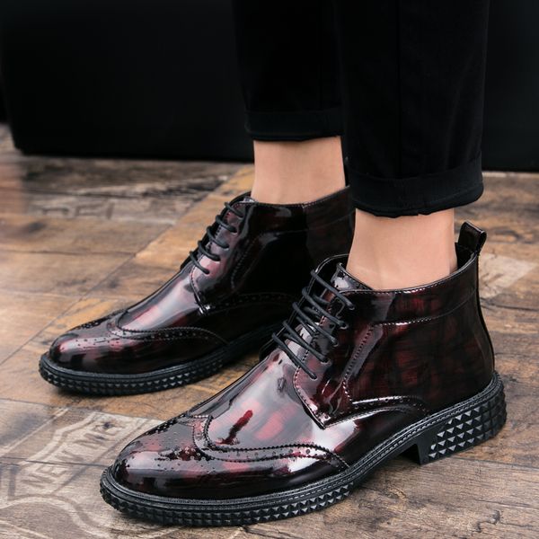 men's fashions england night party sculpted dresses wear patent leather bullock oxfords shoes gm9f, Black
men's fashions england night party sculpted dresses wear patent leather bullock oxfords shoes gm9f, Black