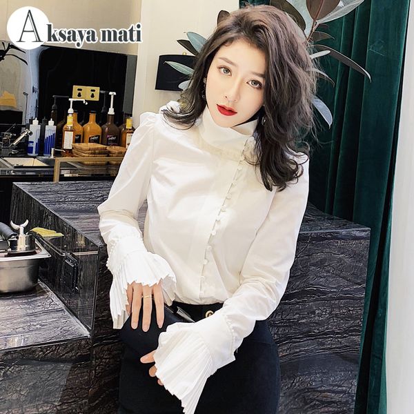 2021 new original design shirt white sleeve long female blouse sweetwear office 5a1v
2021 new original design shirt white sleeve long female blouse sweetwear office 5a1v