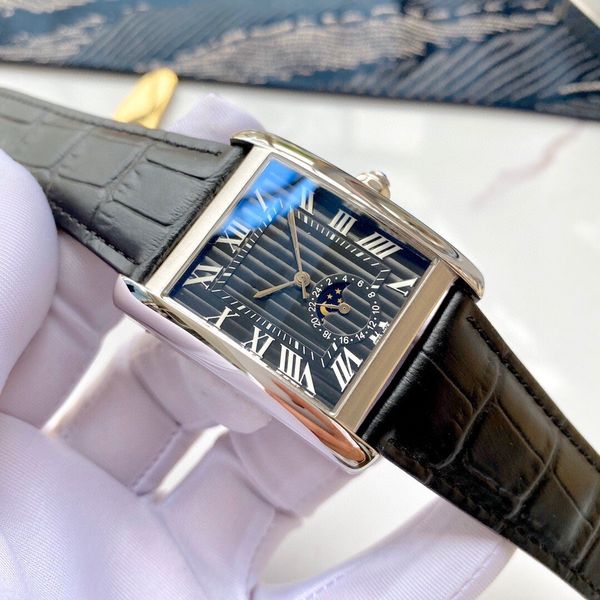2020 tank men watches moon phase joker leather wristwatches 316l stainless steel square mens watch d3081
2020 tank men watches moon phase joker leather wristwatches 316l stainless steel square mens watch d3081