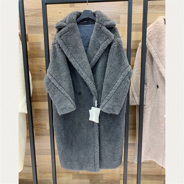 women alpaca coat fashion sheep wool overcoat winter long sleeve outerwear h921 201212, Black
women alpaca coat fashion sheep wool overcoat winter long sleeve outerwear h921 201212, Black