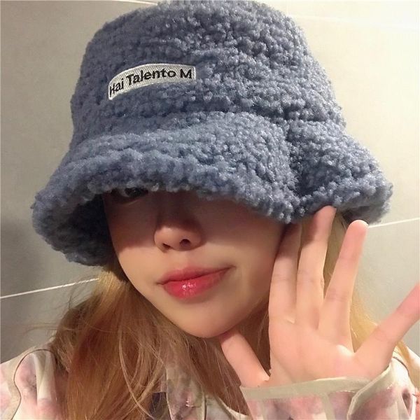 faux lamb hair haze blue fashion fisherman hat 2020 new female plush hat letter bucket, Blue;gray
faux lamb hair haze blue fashion fisherman hat 2020 new female plush hat letter bucket, Blue;gray