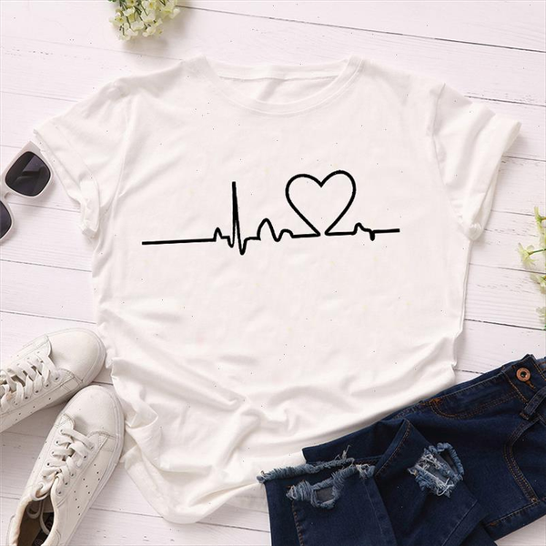 summer women girl short sleeve t shirts polyester casual white heart beating love print tshirts tees dropshipping
summer women girl short sleeve t shirts polyester casual white heart beating love print tshirts tees dropshipping