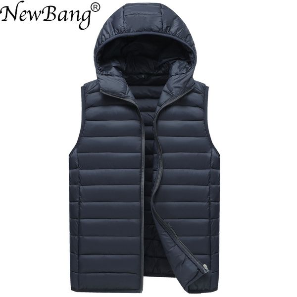 newbang brand men's waistcoat ultra light cotton vest men whin hooded waterproof sleeveless warm liner male slim gilet 201120, Black;white
newbang brand men's waistcoat ultra light cotton vest men whin hooded waterproof sleeveless warm liner male slim gilet 201120, Black;white