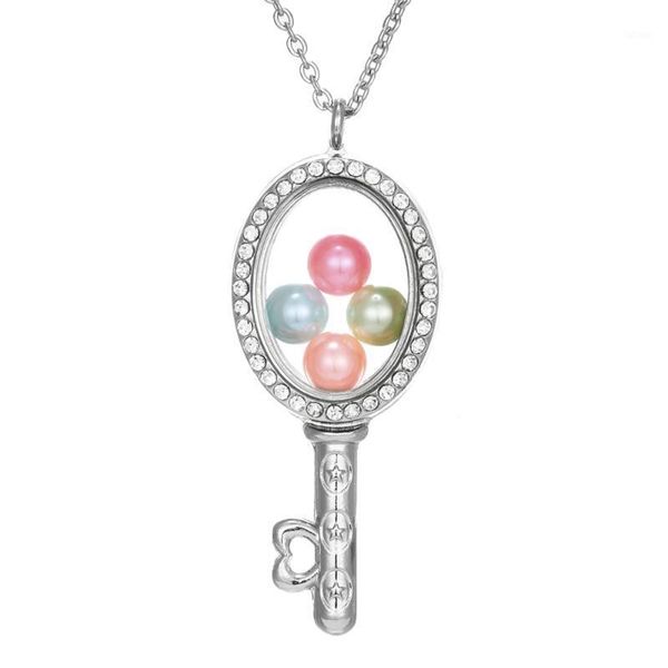 living memory floating locket necklace oval key glass locket pearl cage pendant necklace floating pendant rihinstone1, Silver
living memory floating locket necklace oval key glass locket pearl cage pendant necklace floating pendant rihinstone1, Silver
