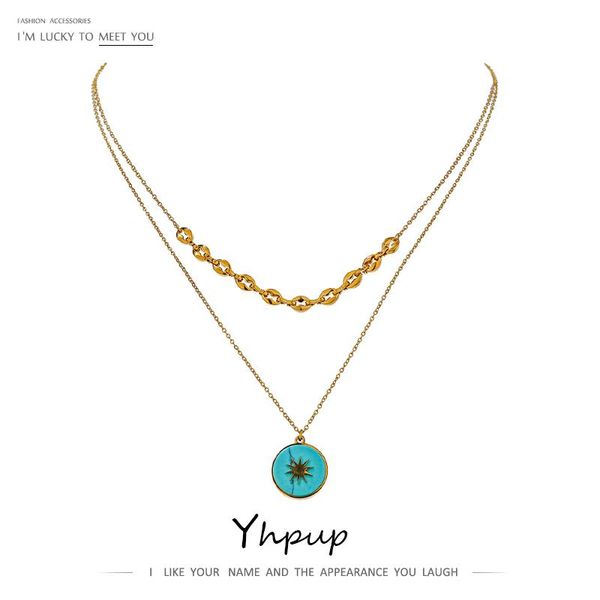 yhpup elegant north star stone stainless steel layered necklace temperament women chain choker 2021 necklace christmas gift, Silver
yhpup elegant north star stone stainless steel layered necklace temperament women chain choker 2021 necklace christmas gift, Silver