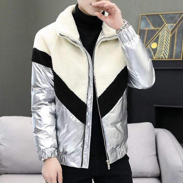 2021 men more winter color matching trend the new winter jacket teenagers male light cotton imitation lambs wool clothing, Black
2021 men more winter color matching trend the new winter jacket teenagers male light cotton imitation lambs wool clothing, Black