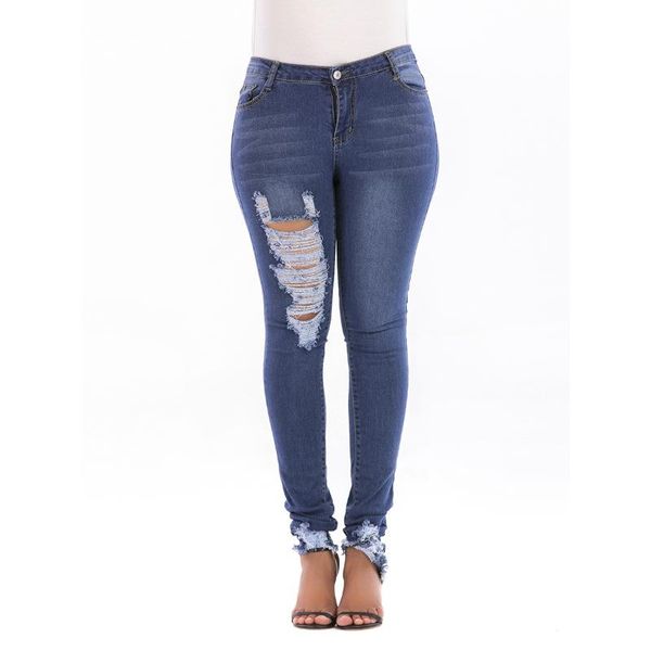 women's jeans summer woman's hole pencil pants plus size for women breeches overalls vintage female torn trousers, Blue
women's jeans summer woman's hole pencil pants plus size for women breeches overalls vintage female torn trousers, Blue