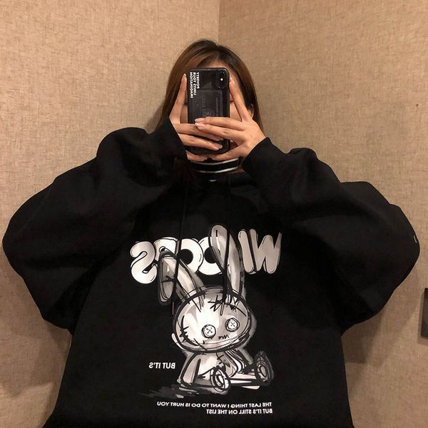 okorean loose plush hooded sweater 2020 new letter bear lazy wind thickened coat women ins trend, Black
okorean loose plush hooded sweater 2020 new letter bear lazy wind thickened coat women ins trend, Black