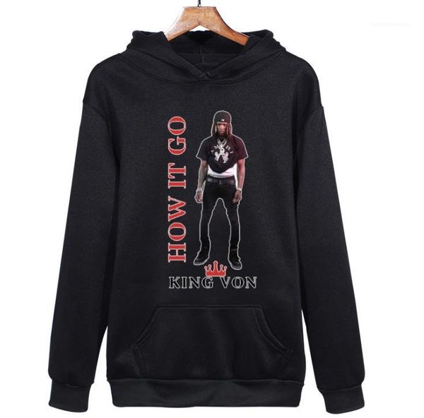 casual male clothing american rapper king von mens hoodies letter print loose plus size hooded pullovers fashion, Black
casual male clothing american rapper king von mens hoodies letter print loose plus size hooded pullovers fashion, Black