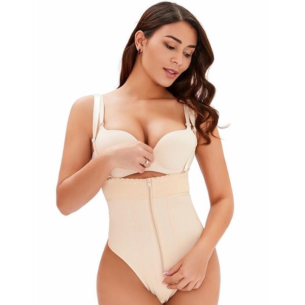 women's shapers removable shoulder straps crotchless body shaper zipper full bodysuit thong shapewear for women fajas colombianas, Black;white
women's shapers removable shoulder straps crotchless body shaper zipper full bodysuit thong shapewear for women fajas colombianas, Black;white