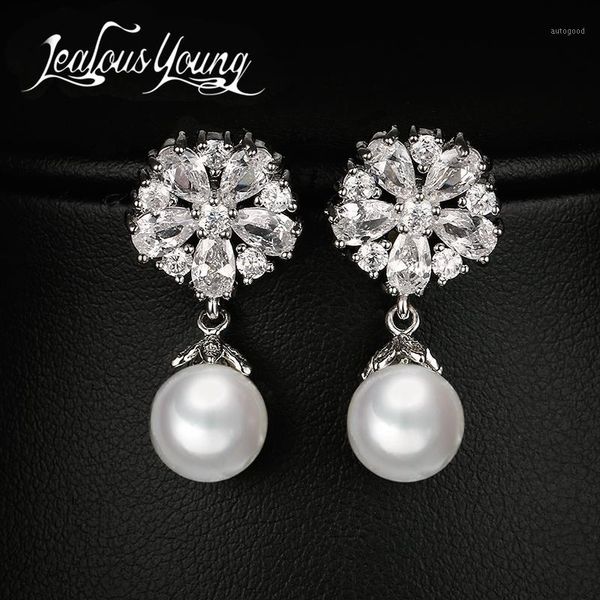 dangle & chandelier elegant round imitation pearl earrings hang snowflake flower cubic zirconia drop for women fashion bridal earings ae4141, Silver
dangle & chandelier elegant round imitation pearl earrings hang snowflake flower cubic zirconia drop for women fashion bridal earings ae4141, Silver