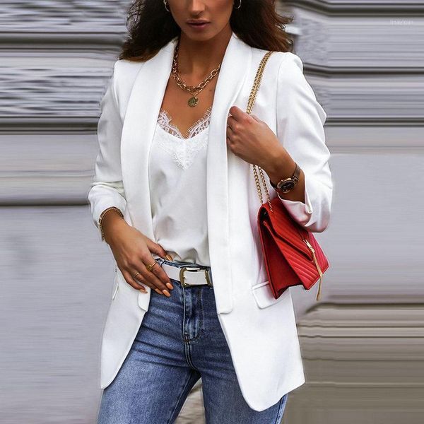 fashion blazer jacket women casual pockets long sleeve work suit coat office lady solid slim white blazers women business blazer1, White;black
fashion blazer jacket women casual pockets long sleeve work suit coat office lady solid slim white blazers women business blazer1, White;black