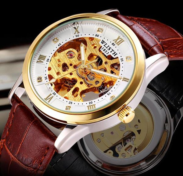 wlisth mens full automatic mechanical watch hollow retro luminous waterproof, Slivery;brown
wlisth mens full automatic mechanical watch hollow retro luminous waterproof, Slivery;brown