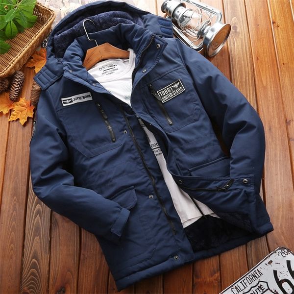 winter warm fashion jacket men parkas coat thick plus velvet men hooded cotton padded male casual windproof parka outerwear 201217, Black
winter warm fashion jacket men parkas coat thick plus velvet men hooded cotton padded male casual windproof parka outerwear 201217, Black