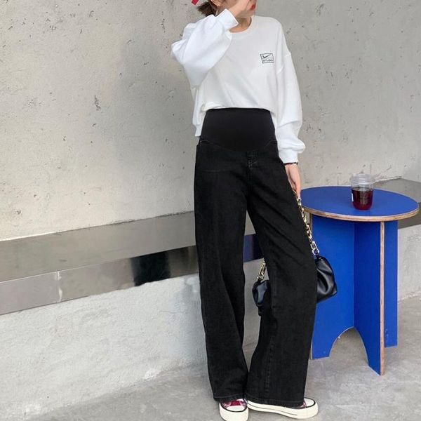 968# chic autumn spring denim maternity full long jeans belly wide leg loose pants clothes for pregnant women pregnancy trousers, White
968# chic autumn spring denim maternity full long jeans belly wide leg loose pants clothes for pregnant women pregnancy trousers, White