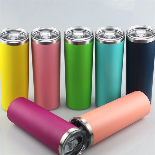 20oz powder coating skinny tumblers 20 colors stainless steel water bottles double insulated vacuum cups office coffee milk mugs a12
20oz powder coating skinny tumblers 20 colors stainless steel water bottles double insulated vacuum cups office coffee milk mugs a12