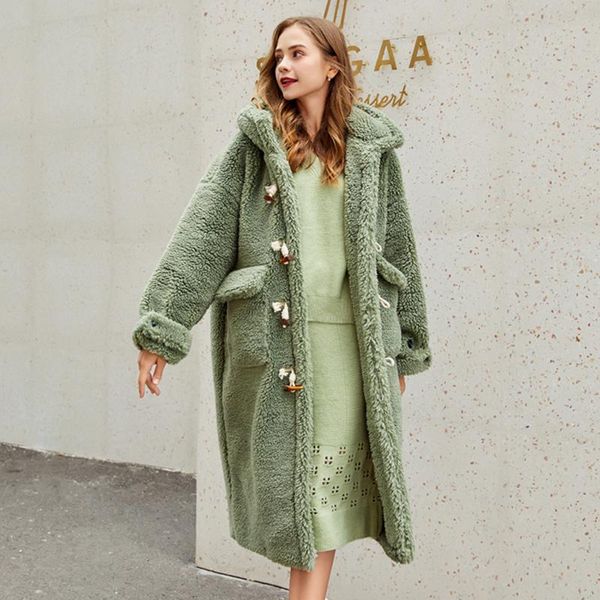 women's fur & faux 2021 teddy coat women lamb wool baggy long hooded plush female jacket manteau femme, Black
women's fur & faux 2021 teddy coat women lamb wool baggy long hooded plush female jacket manteau femme, Black
