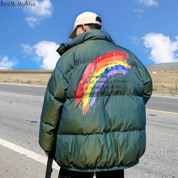 rainbow cotton jacket 2020 new street winter loose stand-up collar bread jacket korean personality cotton mens coat, Black
rainbow cotton jacket 2020 new street winter loose stand-up collar bread jacket korean personality cotton mens coat, Black