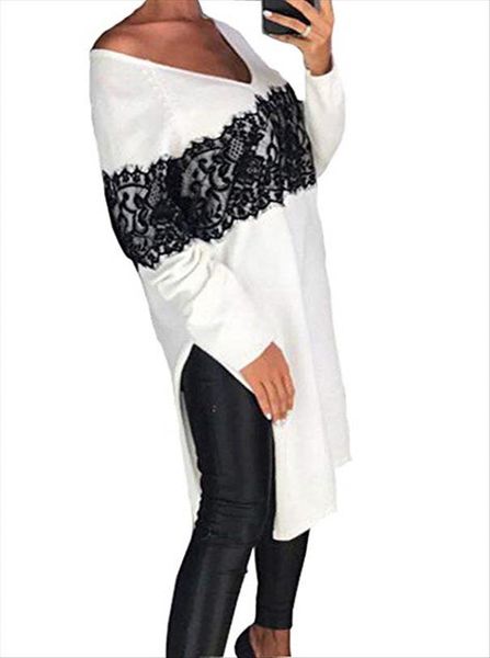 мода женщина с длинным рукавом v шеи white split lace пуловер блуза туники перевозка груза падения хорошее качество
мода женщина с длинным рукавом v шеи white split lace пуловер блуза туники перевозка груза падения хорошее качество