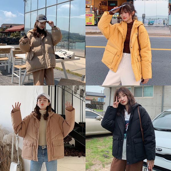 luck a women fashion colors winter hooded puffer jacket female loose long sleeve coat solid harajuku warm oversize parkasx1016, Black;brown
luck a women fashion colors winter hooded puffer jacket female loose long sleeve coat solid harajuku warm oversize parkasx1016, Black;brown