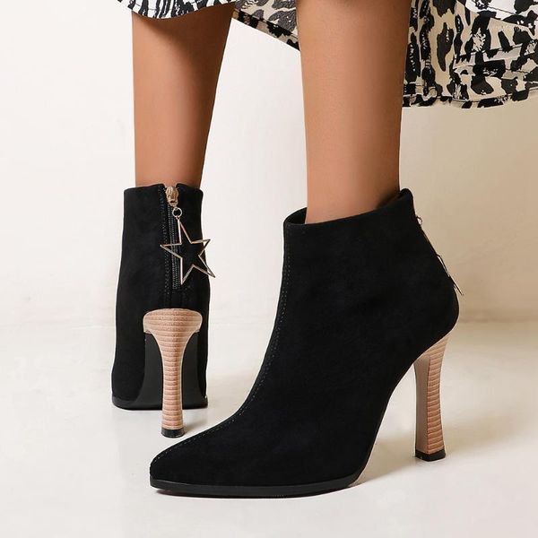 ribetrini girl bling party casual ankle shoes thin heel zipper pointed toe ankle women boots winter elegant boots1, Black
ribetrini girl bling party casual ankle shoes thin heel zipper pointed toe ankle women boots winter elegant boots1, Black