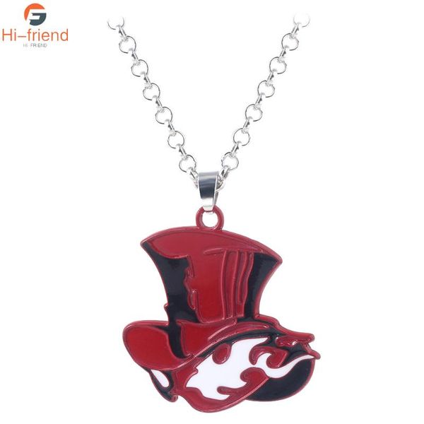 game persona 5 p5 necklaces take your heart red hat logo pendant choker for women men friend car keyring jewelry gift, Silver
game persona 5 p5 necklaces take your heart red hat logo pendant choker for women men friend car keyring jewelry gift, Silver
