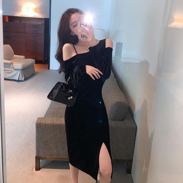 casual dresses evening party for women spring celebrity velvet bandage blue club split dress midi elegant bodycon female clothing, Black;gray
casual dresses evening party for women spring celebrity velvet bandage blue club split dress midi elegant bodycon female clothing, Black;gray