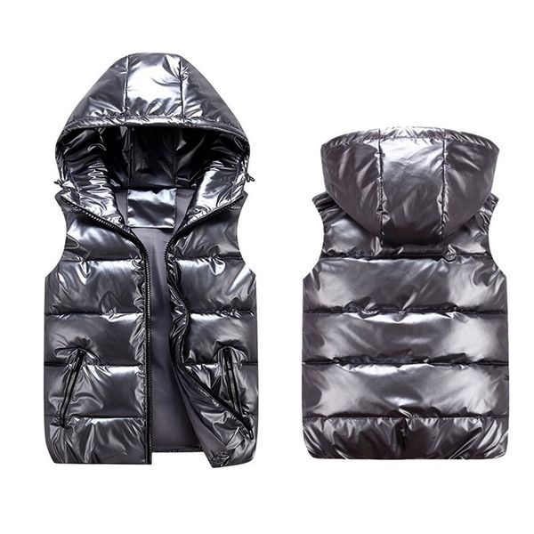 women winter vests hooded short bright color cotton padded jacket sleeveless female waistcoat 211220, Black;white
women winter vests hooded short bright color cotton padded jacket sleeveless female waistcoat 211220, Black;white