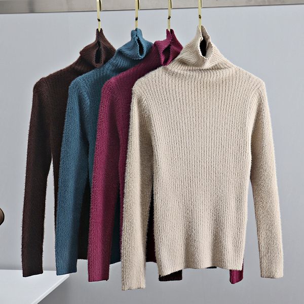 2021 new mink cashmere women turtleneck winter soft thick warm female jumper knitted rib christmas sweater pullovers hiro, White;black
2021 new mink cashmere women turtleneck winter soft thick warm female jumper knitted rib christmas sweater pullovers hiro, White;black