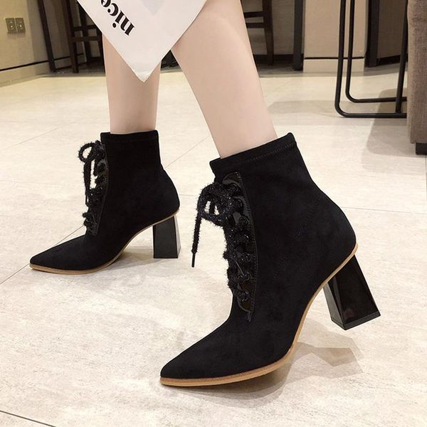 shoes lady boots boots-women winter footwear round toe rubber autumn pointy low 2020 high heel mid calf mid-calf lace-up, Black
shoes lady boots boots-women winter footwear round toe rubber autumn pointy low 2020 high heel mid calf mid-calf lace-up, Black