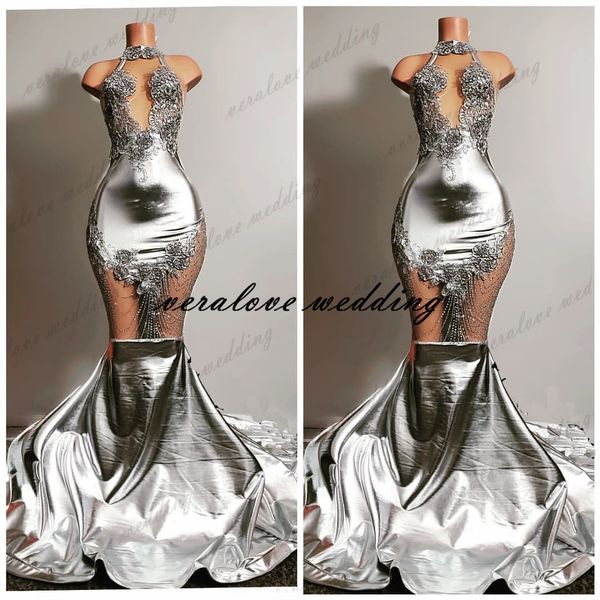 silver sequins prom dress mermaid illusion beads formal party gowns for girl robe de soirée de mariage, Black
silver sequins prom dress mermaid illusion beads formal party gowns for girl robe de soirée de mariage, Black