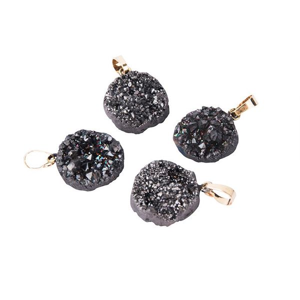 pendant necklaces 1pcs crystal round druzy geode quartz necklace black natural stone women jewelry, Silver
pendant necklaces 1pcs crystal round druzy geode quartz necklace black natural stone women jewelry, Silver