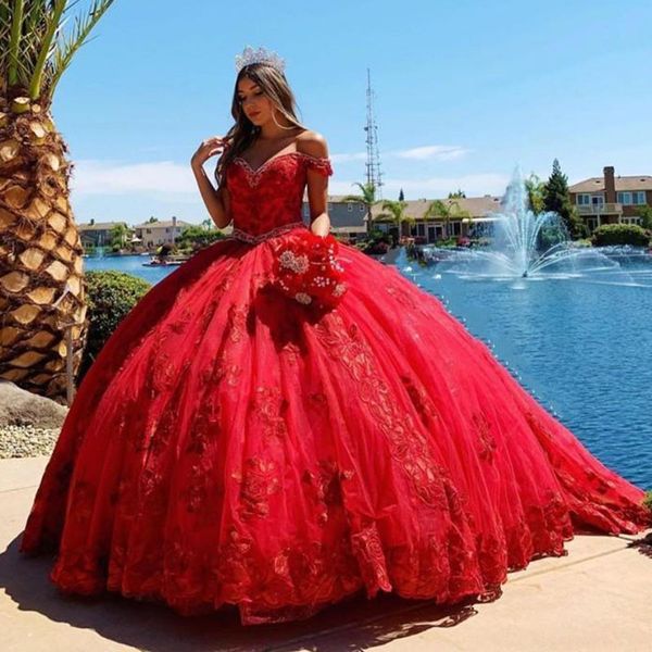 red lace off the shoulder quinceanera dresses ball gowns robe de soiree lace-up vestidos de festia prom party vestidos, Blue;red
red lace off the shoulder quinceanera dresses ball gowns robe de soiree lace-up vestidos de festia prom party vestidos, Blue;red