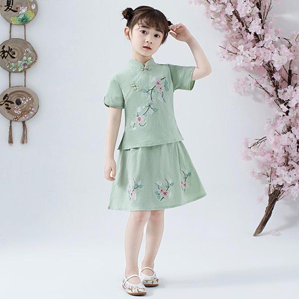 lovely girls cheong-sam 2pc chinese traditional style han fu baby retro dress children summer casual cotton linen dresses1, Red
lovely girls cheong-sam 2pc chinese traditional style han fu baby retro dress children summer casual cotton linen dresses1, Red