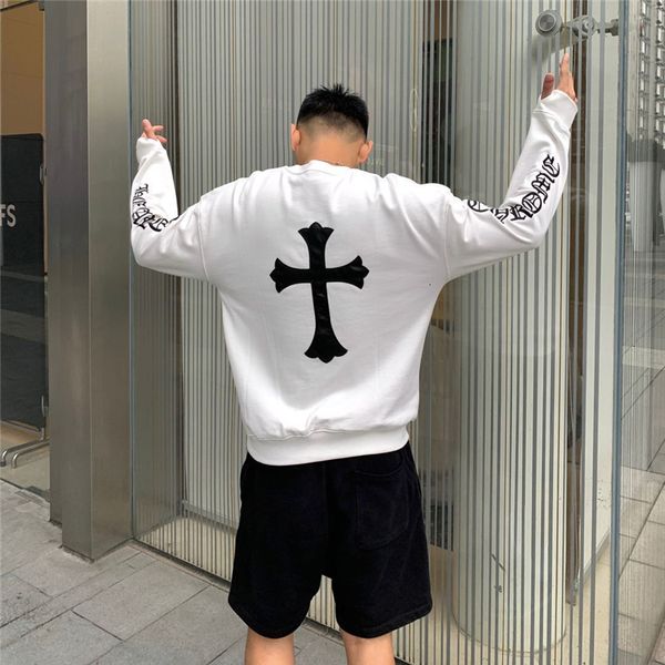 autumn and winter new fashion brand ch croxin flower arm sanskrit embroidery stick skin cross loose casual sweater for lovers 7ag5, Black 
autumn and winter new fashion brand ch croxin flower arm sanskrit embroidery stick skin cross loose casual sweater for lovers 7ag5, Black