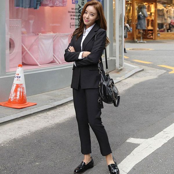 women's suits & blazers 2021 elegant office work wear pant 2 piece sets solid blazer jacket trousers suit for women set femme1, White;black
women's suits & blazers 2021 elegant office work wear pant 2 piece sets solid blazer jacket trousers suit for women set femme1, White;black