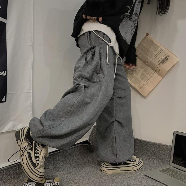 side cargo pocket streetwear woman man hip hop loose harem jogger track pant harajuku baggy sweatpant punk wide oversized korean, Black;white
side cargo pocket streetwear woman man hip hop loose harem jogger track pant harajuku baggy sweatpant punk wide oversized korean, Black;white