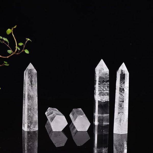 natural white crystal clear quartz 4-8cm quartz crystal stone point healing hexagonal wand treatme qylaao, Black
natural white crystal clear quartz 4-8cm quartz crystal stone point healing hexagonal wand treatme qylaao, Black