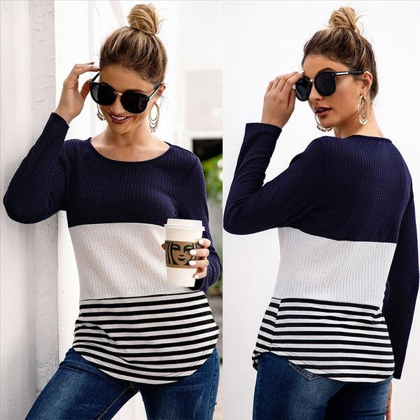 new style for autumn and winter in europe cross border womens self priming stripe panel long sleeve pullover knitting shirt, White;black
new style for autumn and winter in europe cross border womens self priming stripe panel long sleeve pullover knitting shirt, White;black