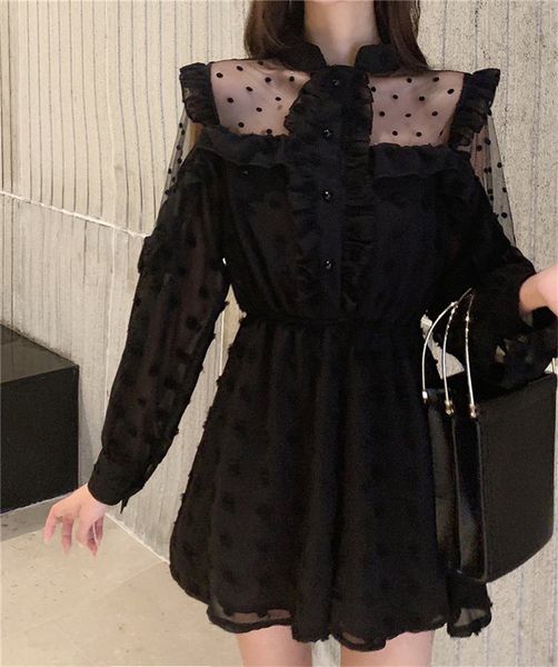 2021 New Spring Women Summer Chiffon Fashion Long Sleeves Transparent Mesh Playsuit Frilly 1NPL, Black;white
2021 New Spring Women Summer Chiffon Fashion Long Sleeves Transparent Mesh Playsuit Frilly 1NPL, Black;white