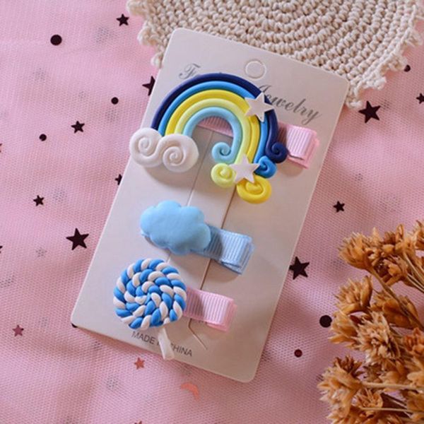 3pcs/set cute cartoon rainbow cloud lollipop hairpins for girls headband sweet hair clips barrettes fashion hair accessories, Slivery;white
3pcs/set cute cartoon rainbow cloud lollipop hairpins for girls headband sweet hair clips barrettes fashion hair accessories, Slivery;white