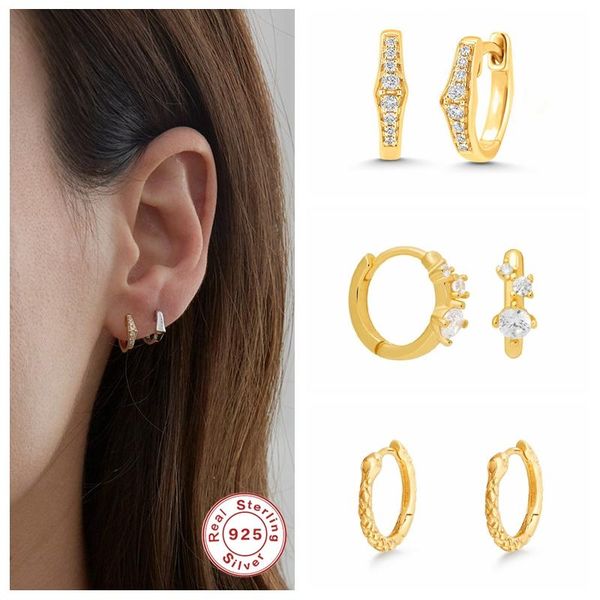 huggie earrings 100% 925 sterling silver bling zircon hoop earring for women girls cz round cartilage pendientes fine jewerly, Golden;silver
huggie earrings 100% 925 sterling silver bling zircon hoop earring for women girls cz round cartilage pendientes fine jewerly, Golden;silver