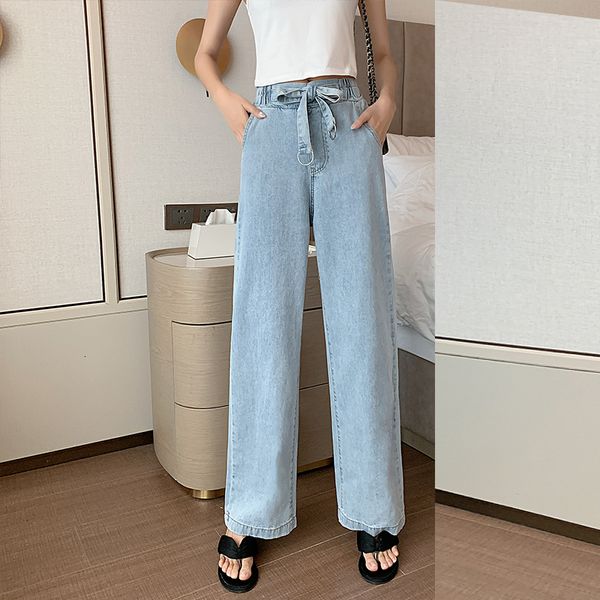 2021 summer women vintage washed fashion bandage jeans cotton loose high waist straight casual wide leg pants ln5n, Blue
2021 summer women vintage washed fashion bandage jeans cotton loose high waist straight casual wide leg pants ln5n, Blue