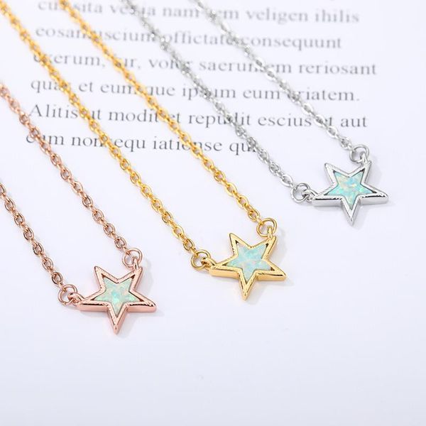 chains cute five-pointed star necklace stainless steel green stone opal vintage choker for women fashion jewelry pendant gift, Silver
chains cute five-pointed star necklace stainless steel green stone opal vintage choker for women fashion jewelry pendant gift, Silver