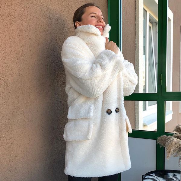 brand fashion chic teddy bear jackets coats women winter stylish long faux fur coat female thick warm lambs wool fur jacket 201212, Black
brand fashion chic teddy bear jackets coats women winter stylish long faux fur coat female thick warm lambs wool fur jacket 201212, Black
