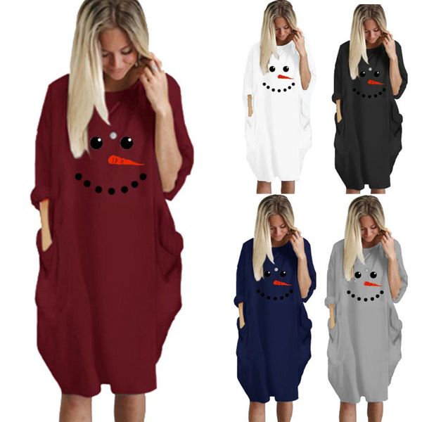 casual dresses ladies fashion clothing women's winter dress christmas print long sleeve round neck vestido de mujer, Black;gray
casual dresses ladies fashion clothing women's winter dress christmas print long sleeve round neck vestido de mujer, Black;gray